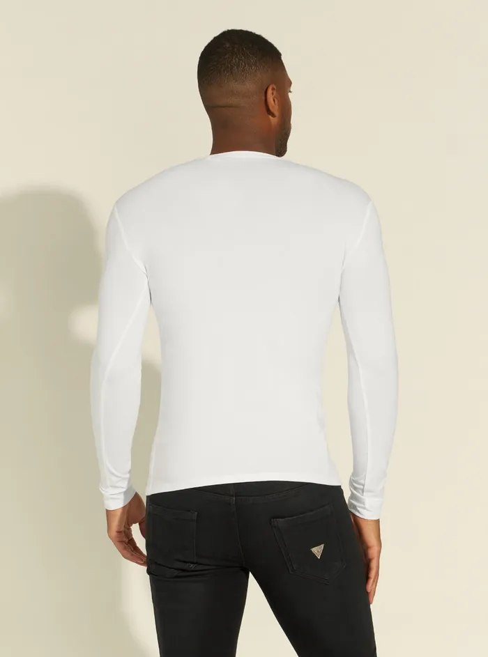 Men Sweaters and Knits GUESS White Super Slim Long Sleeve Tshirt Men Sweaters and Knits GUESS White Super Slim Long Sleeve Tshirt