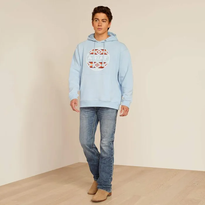 Men Sweatshirts and Hoodies Ariat Canyon Southwest Circle Hoodie Soft Chambray Men Sweatshirts and Hoodies Ariat Canyon Southwest Circle Hoodie Soft Chambray