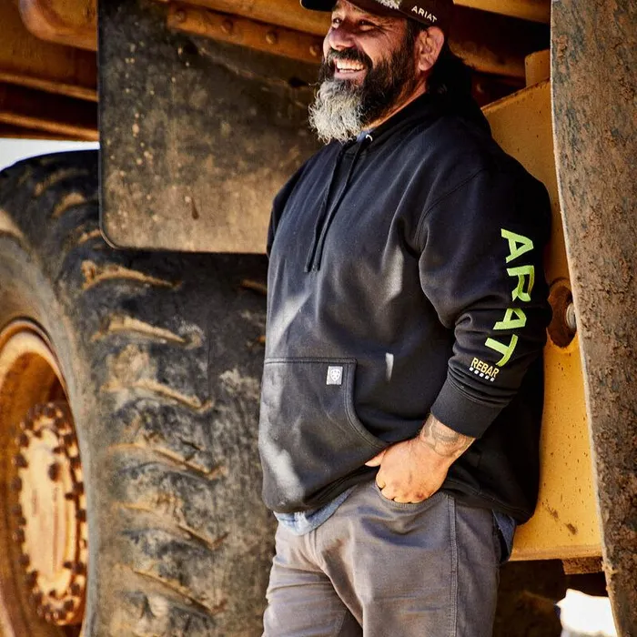 Men Sweatshirts and Hoodies Ariat Rebar Graphic Hoodie Blackandlime Men Sweatshirts and Hoodies Ariat Rebar Graphic Hoodie Blackandlime