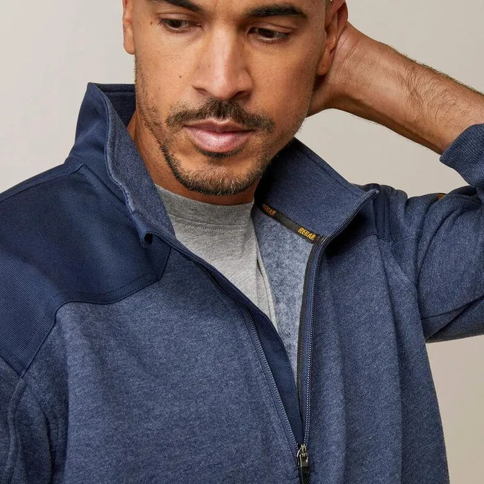 Men Sweatshirts and Hoodies Ariat Rebar Workman Duracanvas 14 Zip Sweatshirt Navy Heatherand Navy