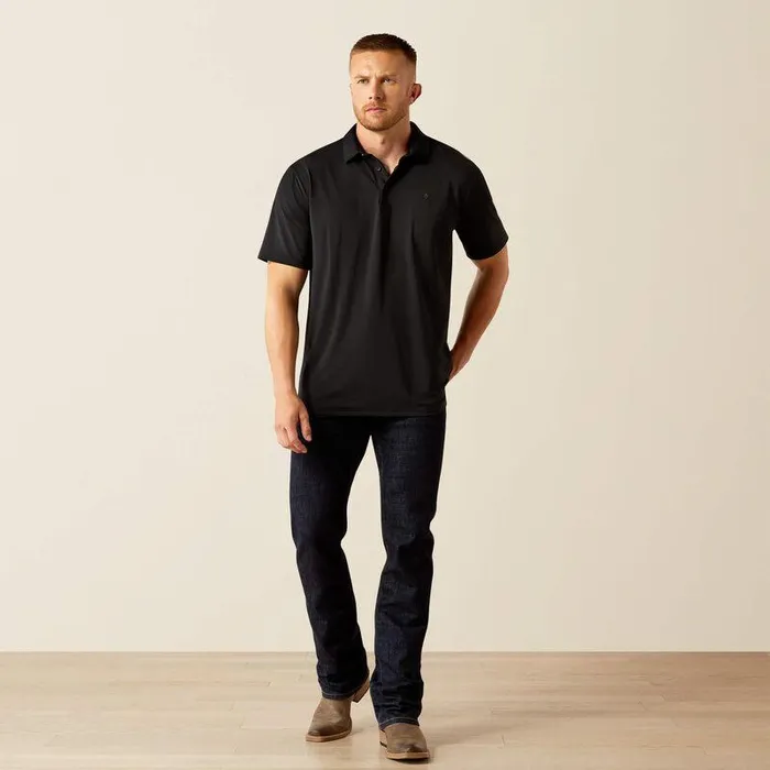 Men TShirts and Polos Ariat 360 Airflow Polo Black