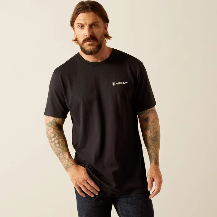 Men TShirts and Polos Ariat Ariat Big Sky Freedom TShirt Black