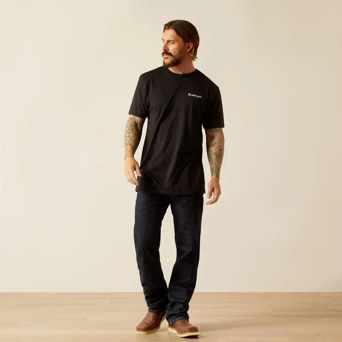 Men TShirts and Polos Ariat Ariat Big Sky Freedom TShirt Black
