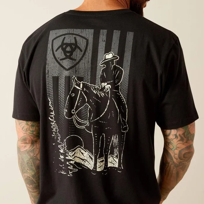 Men TShirts and Polos Ariat Ariat Big Sky Freedom TShirt Black