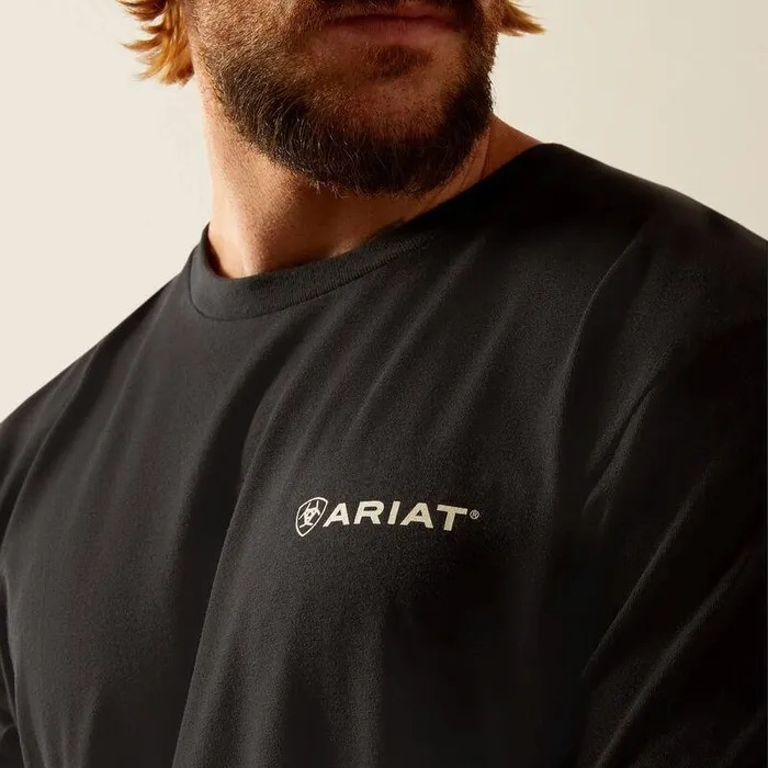 Men TShirts and Polos Ariat Ariat Big Sky Freedom TShirt Black
