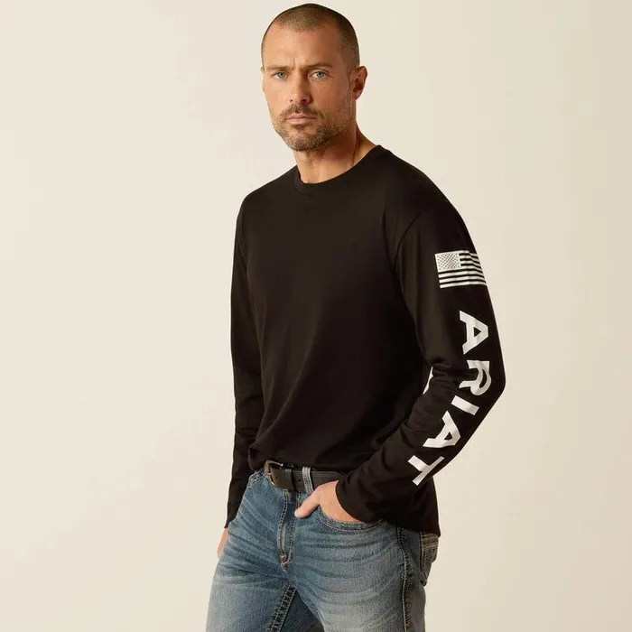 Men TShirts and Polos Ariat Ariat Elevated V2 TShirt Black