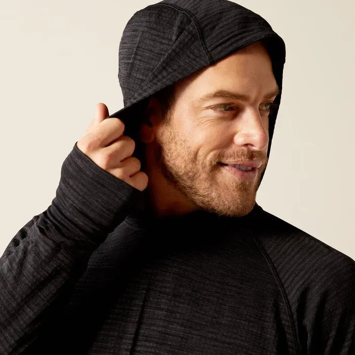 Men TShirts and Polos Ariat Rebar Gridwork Hoodie Black Men TShirts and Polos Ariat Rebar Gridwork Hoodie Black