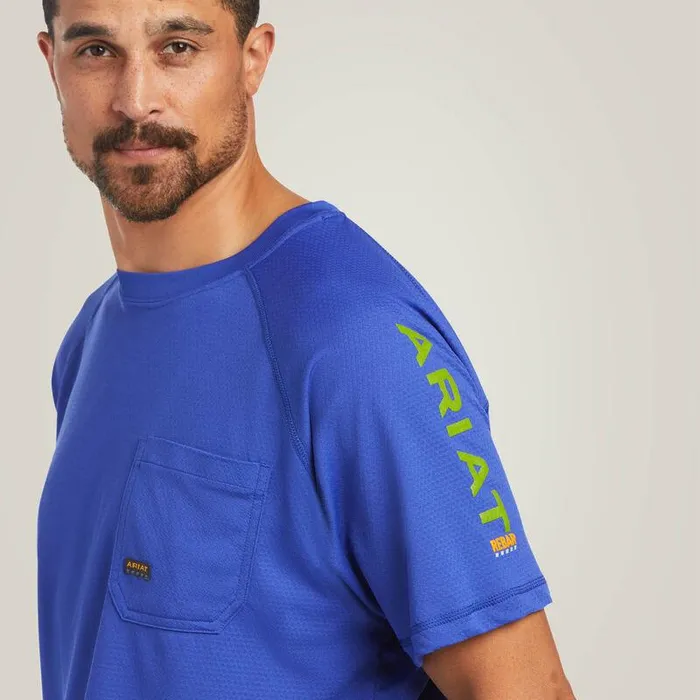 Men TShirts and Polos Ariat Rebar Heat Fighter TShirt Royal Blue Men TShirts and Polos Ariat Rebar Heat Fighter TShirt Royal Blue