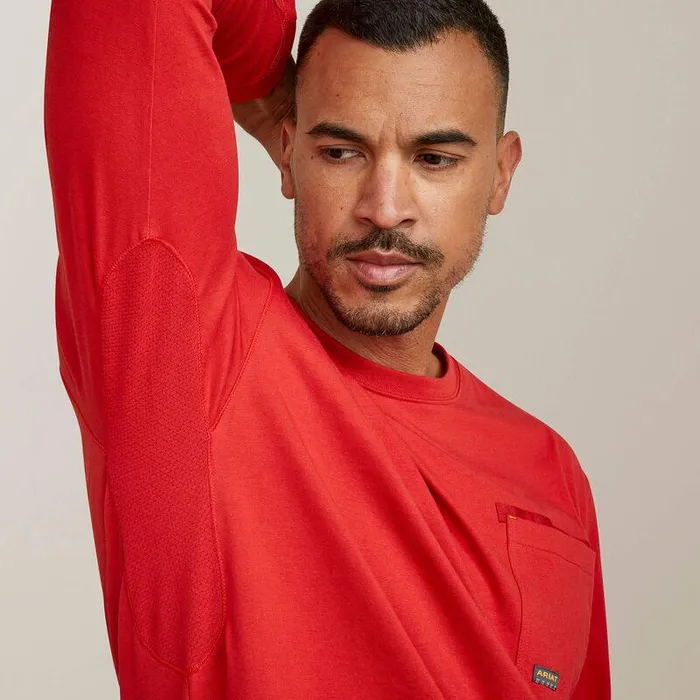 Men TShirts and Polos Ariat Rebar Workman Reflective Flag Graphic TShirt Pompeian Red Men TShirts and Polos Ariat Rebar Workman Reflective Flag Graphic TShirt Pompeian Red