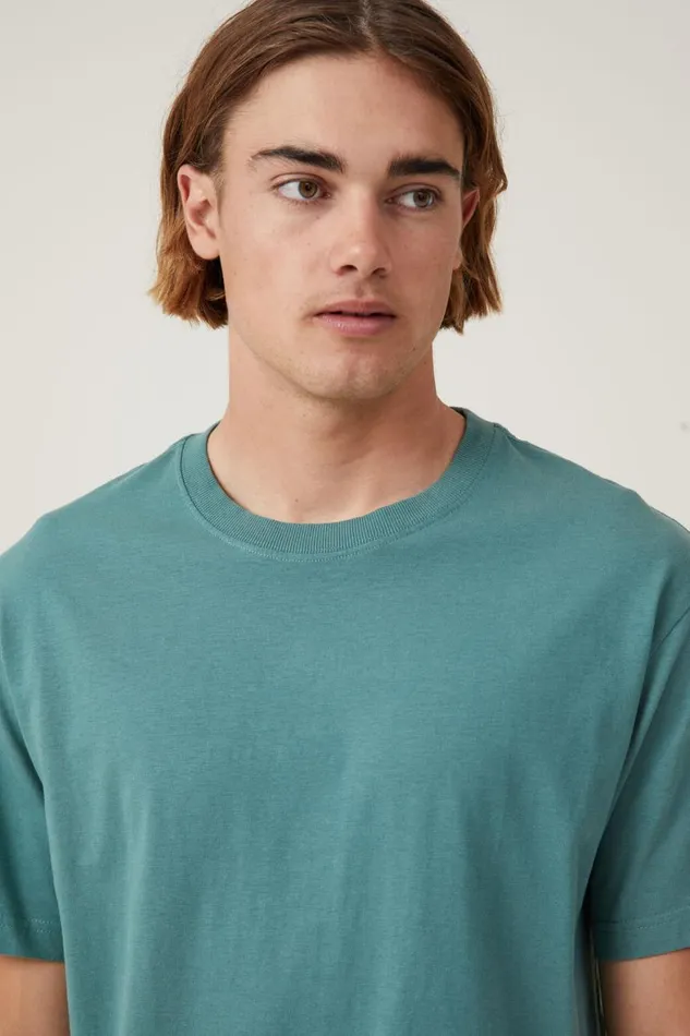 Men Tees and Tanks Cotton On Organic Loose Fit TShirt Faded Teal