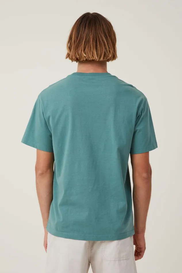 Men Tees and Tanks Cotton On Organic Loose Fit TShirt Faded Teal