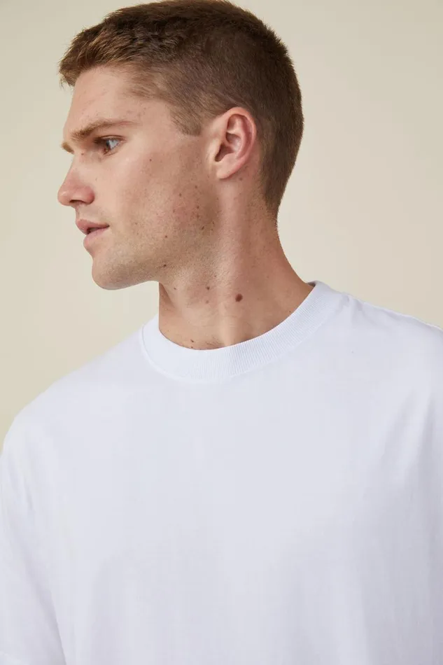 Men Tees and Tanks Cotton On Organic Loose Fit TShirt White