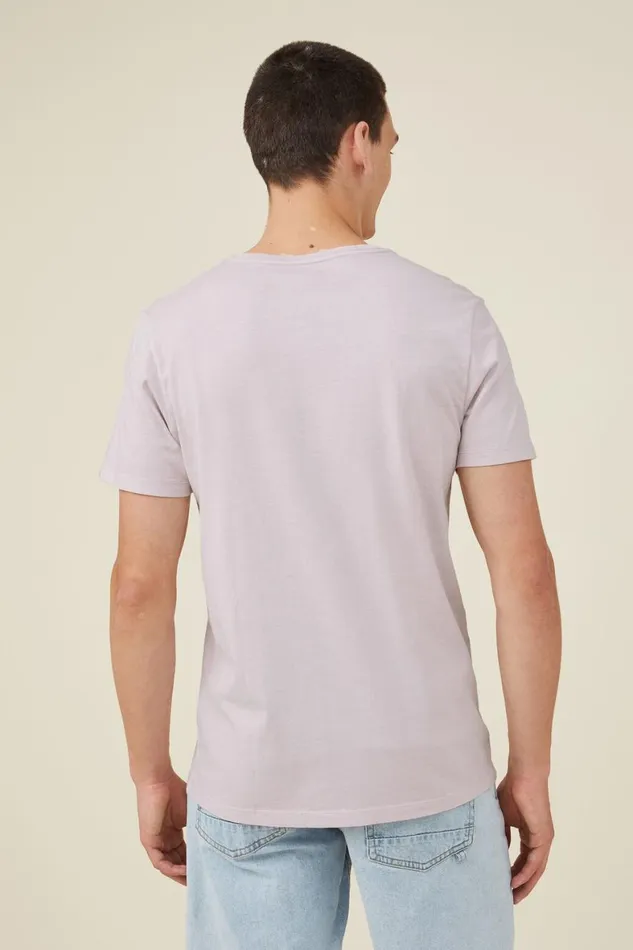 Men Tees and Tanks Cotton On Organic Regular Fit Crew TShirt Iced Lilac
