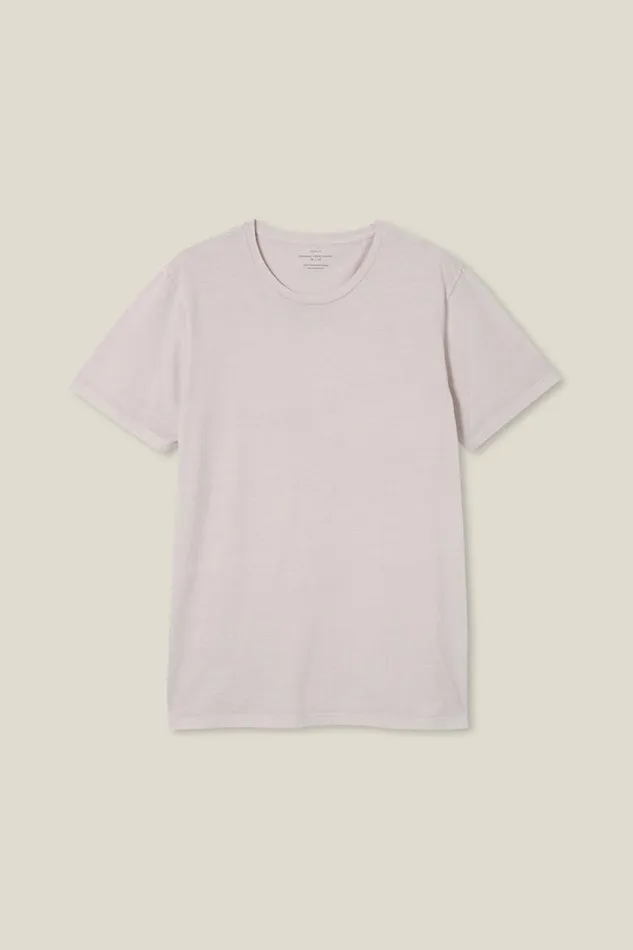 Men Tees and Tanks Cotton On Organic Regular Fit Crew TShirt Iced Lilac