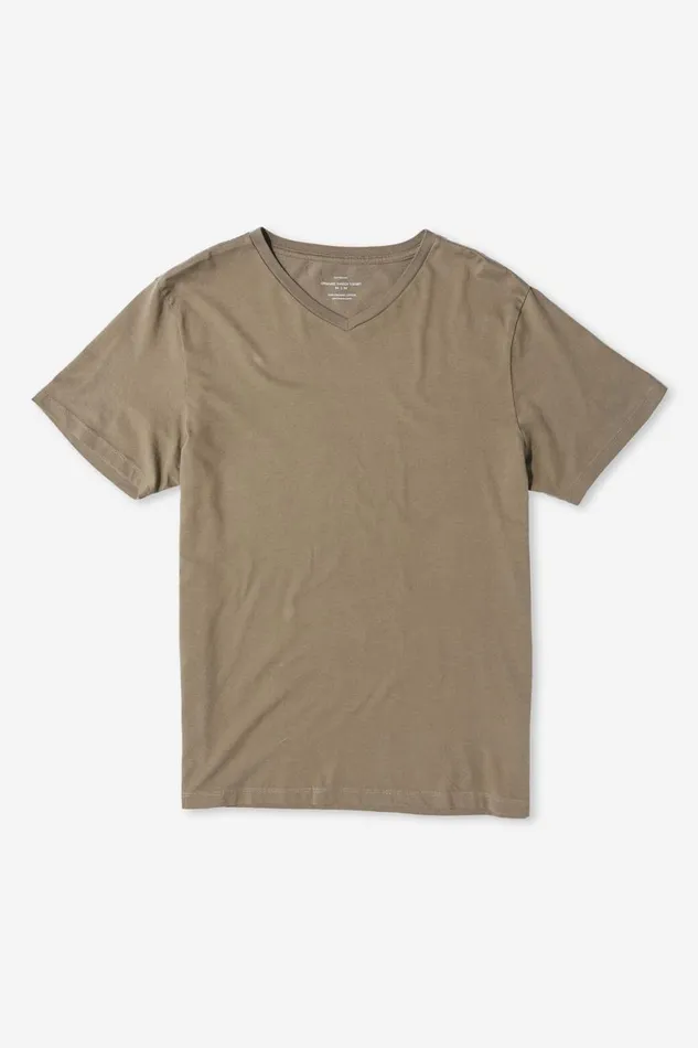 Men Tees and Tanks Cotton On Organic VNeck TShirt Military