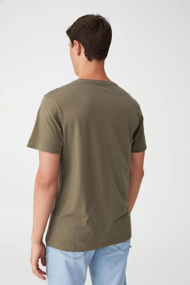 Men Tees and Tanks Cotton On Organic VNeck TShirt Military