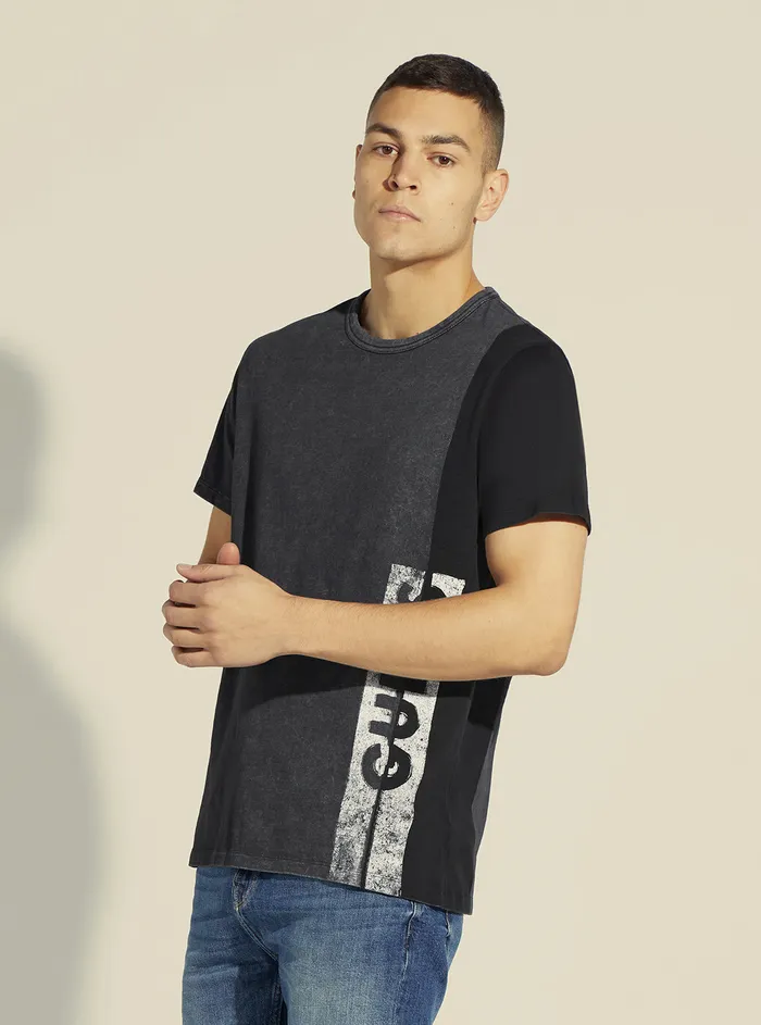 Men Tees and Tanks GUESS Black Alaska Logo Tshirt