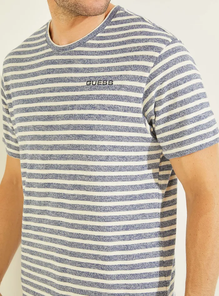 Men Tees and Tanks GUESS Grey Stripe Trophy Tshirt
