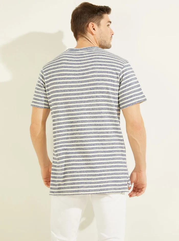 Men Tees and Tanks GUESS Grey Stripe Trophy Tshirt