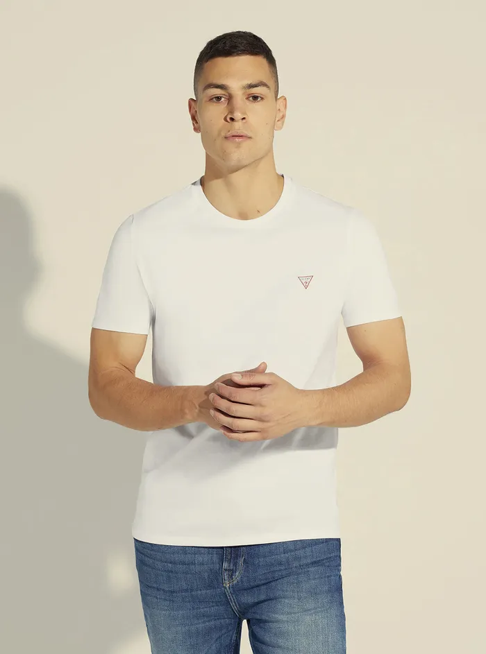 Men Tees and Tanks GUESS White Core Logo Tshirt