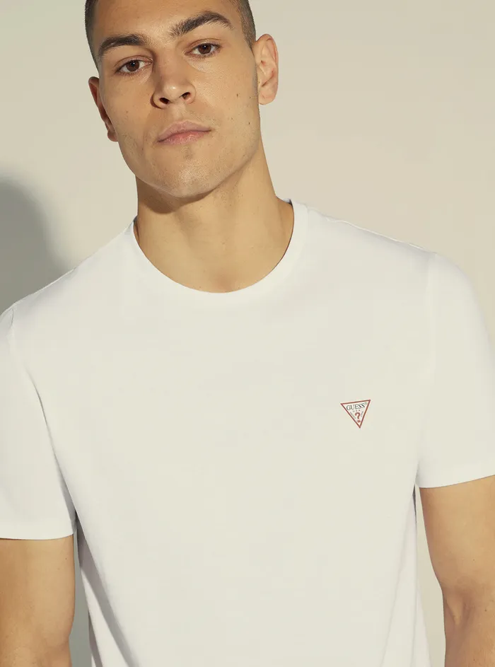 Men Tees and Tanks GUESS White Core Logo Tshirt Men Tees and Tanks GUESS White Core Logo Tshirt