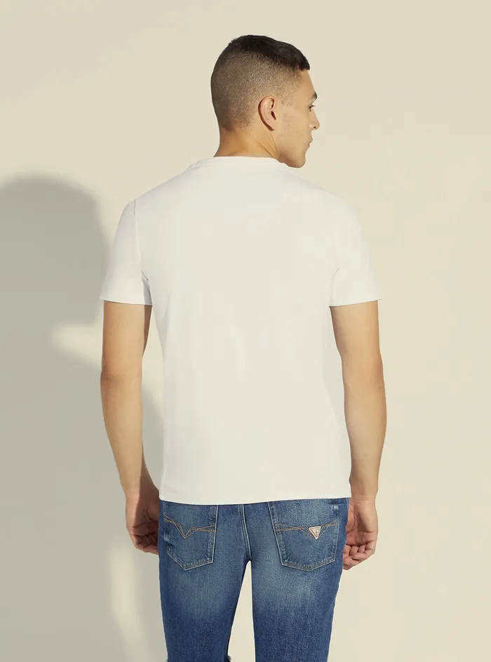 Men Tees and Tanks GUESS White Core Logo Tshirt Men Tees and Tanks GUESS White Core Logo Tshirt