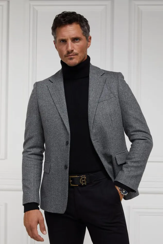 Men The Single Breasted Blazer Mono Herringbone Holland Cooper Blazers Men The Single Breasted Blazer Mono Herringbone Holland Cooper Blazers