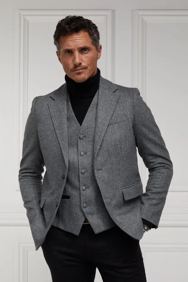 Men The Single Breasted Blazer Mono Herringbone Holland Cooper Blazers Men The Single Breasted Blazer Mono Herringbone Holland Cooper Blazers