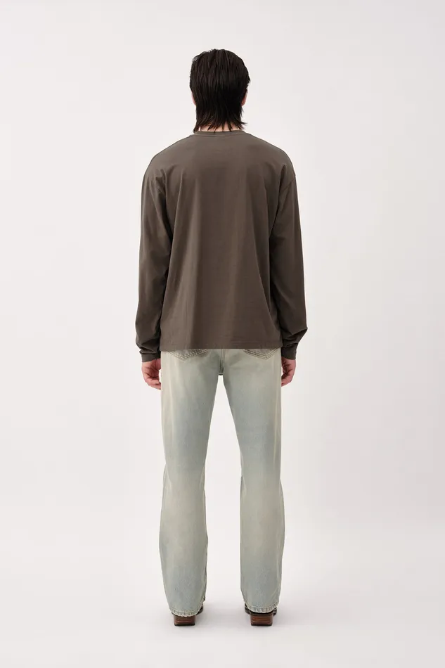Men The Staff Tee LS Embroidery M 8211 Black Olive Tshirts and Tops Wonhundred