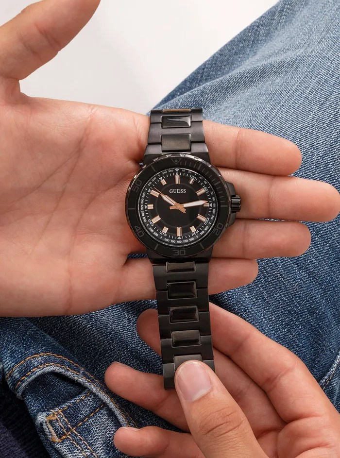 Men Watches GUESS Black Track Watch Men Watches GUESS Black Track Watch