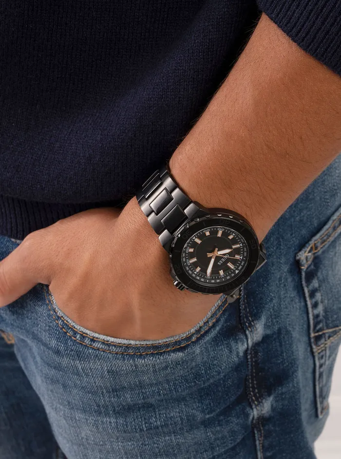 Men Watches GUESS Black Track Watch Men Watches GUESS Black Track Watch