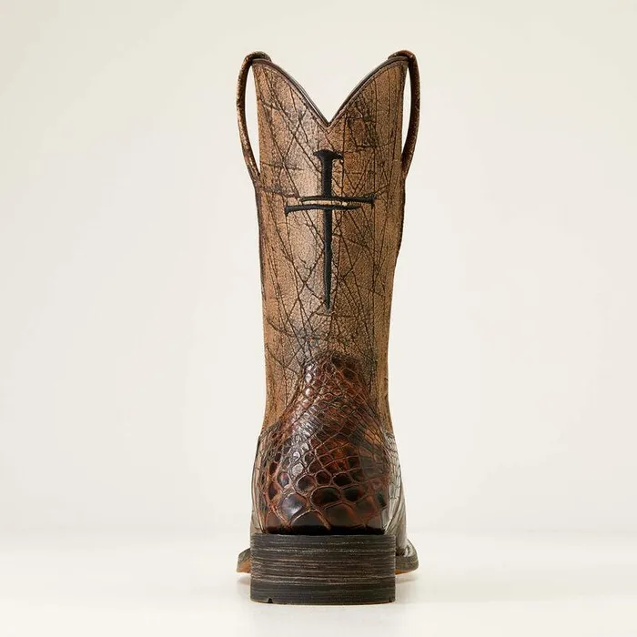 Men Western Boots Ariat Backwater Western Boot Brown American Alligator Men Western Boots Ariat Backwater Western Boot Brown American Alligator