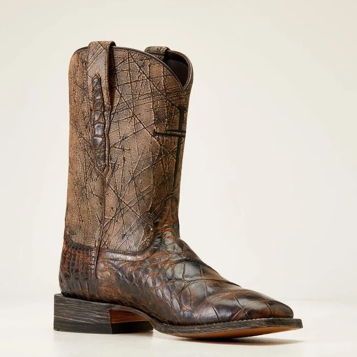 Men Western Boots Ariat Backwater Western Boot Brown American Alligator Men Western Boots Ariat Backwater Western Boot Brown American Alligator