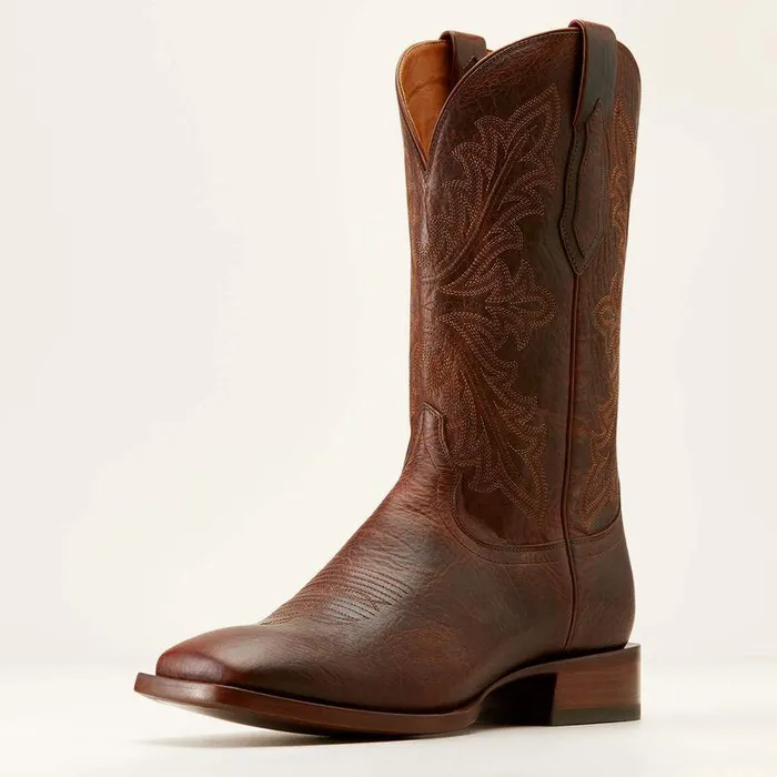 Men Western Boots Ariat Bench Made Bassett Cowboy Boot Saddle Brown Bison