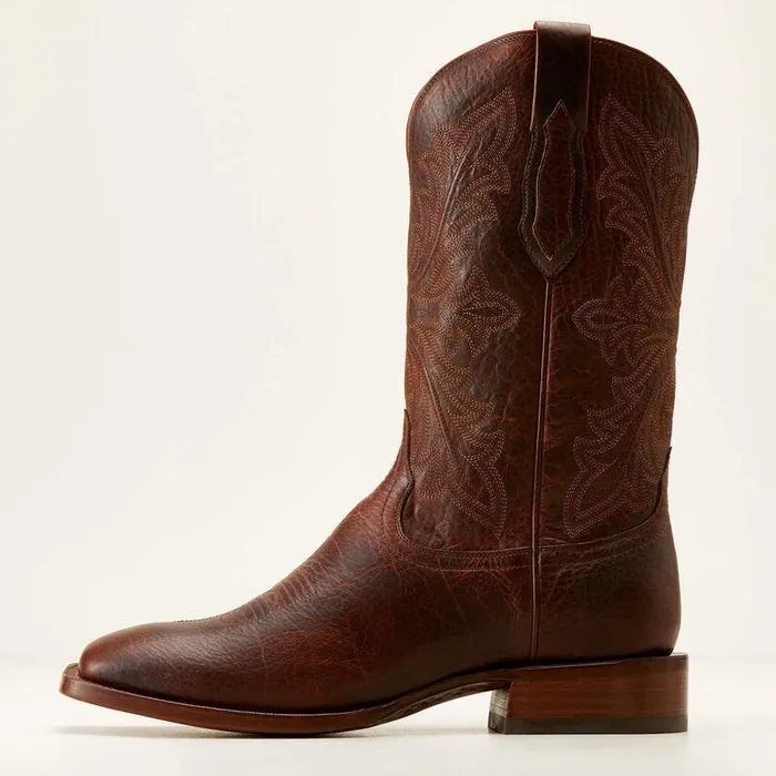 Men Western Boots Ariat Bench Made Bassett Cowboy Boot Saddle Brown Bison