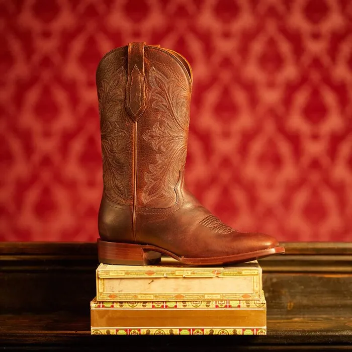 Men Western Boots Ariat Bench Made Bassett Cowboy Boot Saddle Brown Bison