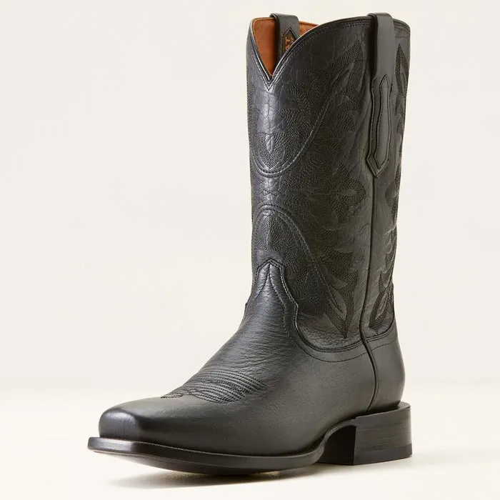 Men Western Boots Ariat Bench Made Stilwell Cowboy Boot Cool Black Bison