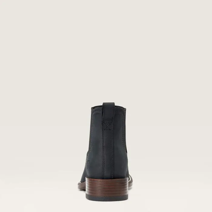 Men Western Boots Ariat Booker Chelsea Round Toe Western Boot Den Black