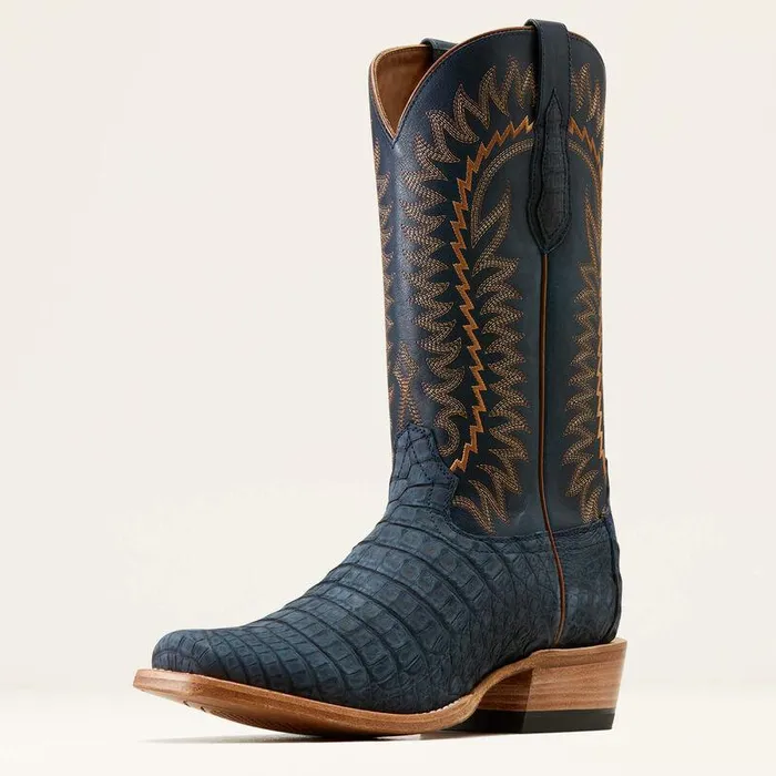 Men Western Boots Ariat Futurity Finalist Cowboy Boot Navy Sueded Caiman Bellypremium Denim Men Western Boots Ariat Futurity Finalist Cowboy Boot Navy Sueded Caiman Bellypremium Denim