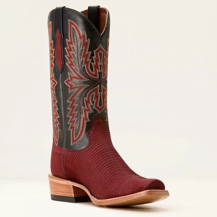 Men Western Boots Ariat Futurity Relentless Golde Rush Cowboy Boot Red Lizardmidnight Black