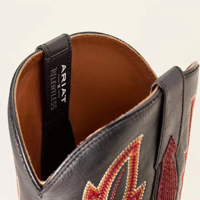 Men Western Boots Ariat Futurity Relentless Golde Rush Cowboy Boot Red Lizardmidnight Black