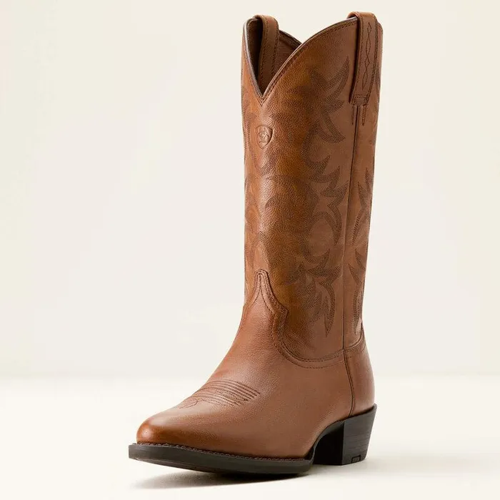 Men Western Boots Ariat Heritage R Toe Western Boot Cognac