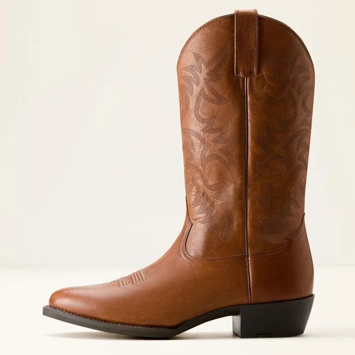 Men Western Boots Ariat Heritage R Toe Western Boot Cognac