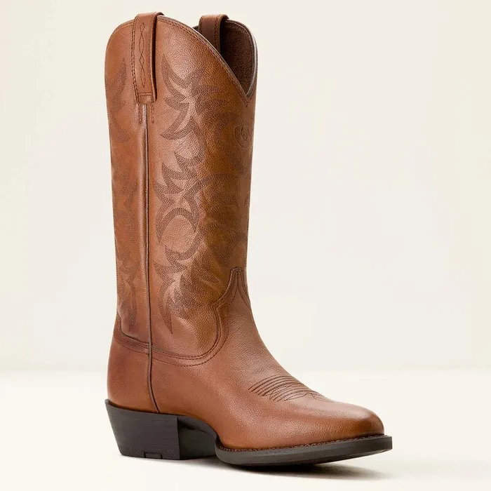 Men Western Boots Ariat Heritage R Toe Western Boot Cognac
