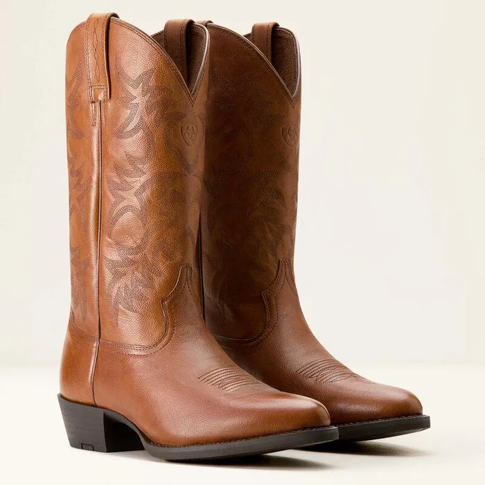 Men Western Boots Ariat Heritage R Toe Western Boot Cognac