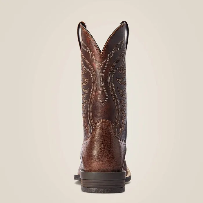 Men Western Boots Ariat Reckoning Western Boot Dark Tabac Smooth Quill Ostric