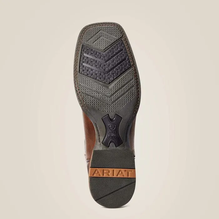 Men Western Boots Ariat Ridin High Western Boot Pecan Brown Men Western Boots Ariat Ridin High Western Boot Pecan Brown