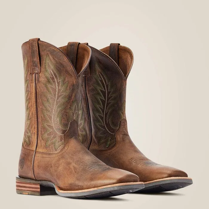 Men Western Boots Ariat Ridin High Western Boot Pecan Brown Men Western Boots Ariat Ridin High Western Boot Pecan Brown