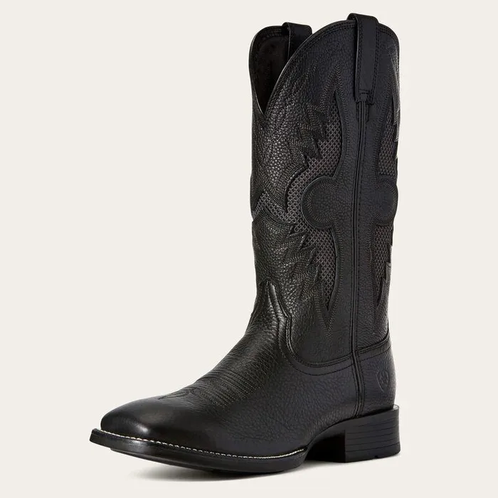 Men Western Boots Ariat Solado VentTEK Western Boot Black Carbon