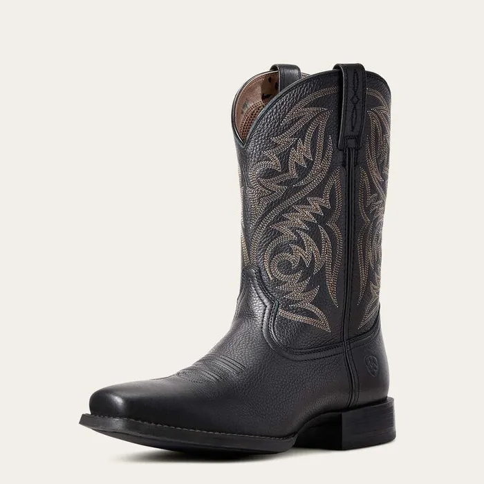 Men Western Boots Ariat Sport Herdsman Western Boot Black Deertan